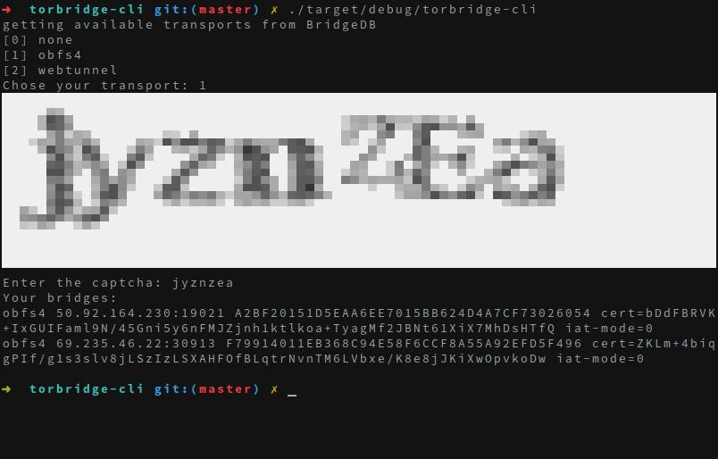 torbridge-cli screenshot